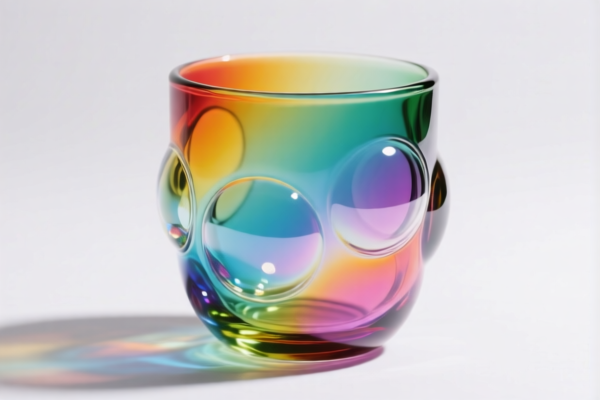 Colored Bubble Glass Cup