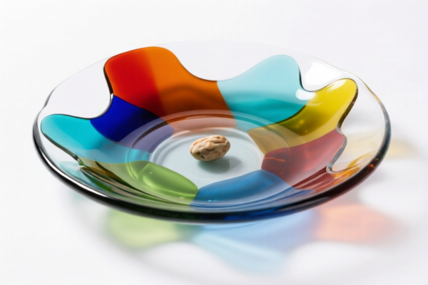 Colored Random Seed Glass Plate