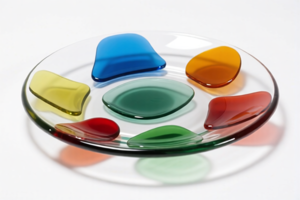 Colored Random Seed Glass Plate