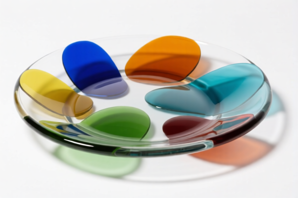 Colored Random Seed Glass Plate