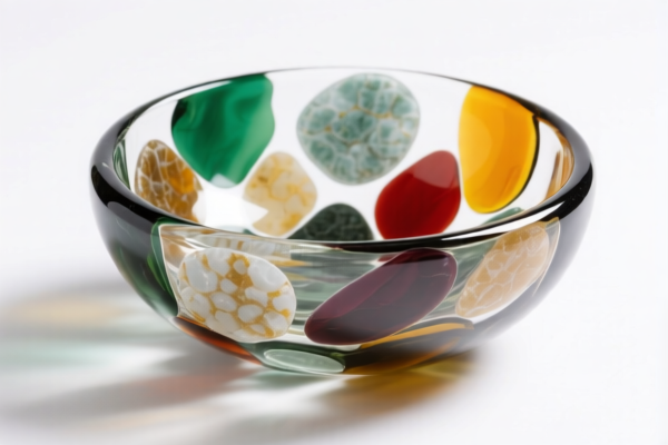 Colored Random Stone Glass Bowl