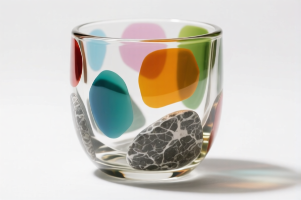 Colored Random Stone Glass Cup