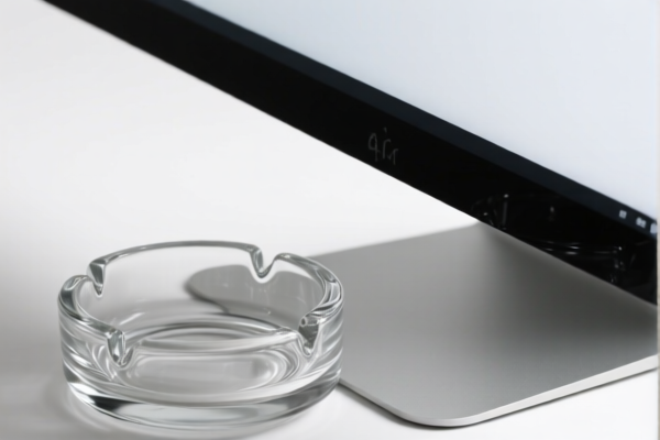 Desktop glass ashtray