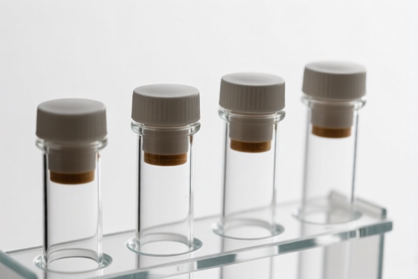 Glass test tubes with stoppers