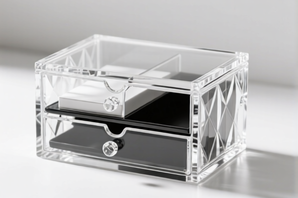 Crystal Glass Desktop Storage Box