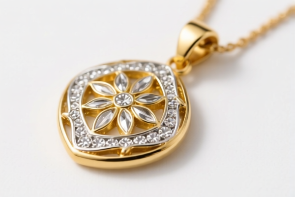 Gold and Silver Inlaid Pendant
