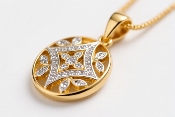 Gold and Silver Inlaid Pendant