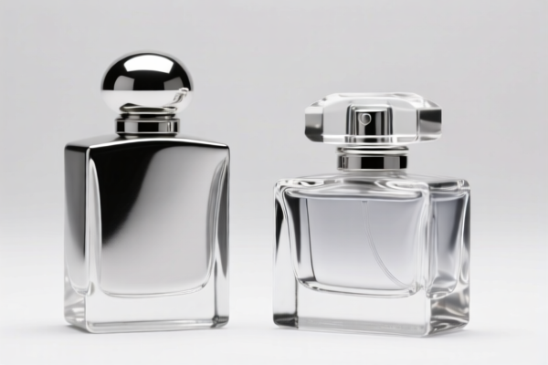Silver perfume bottles