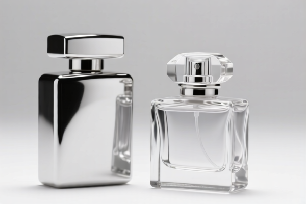 Silver perfume bottles