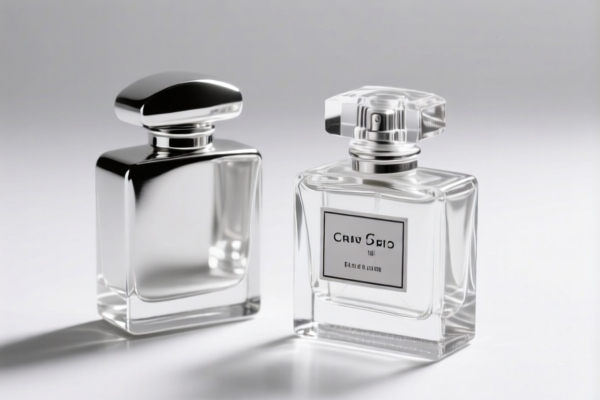 Silver perfume bottles