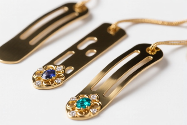 Metal clad with precious metal bookmarks