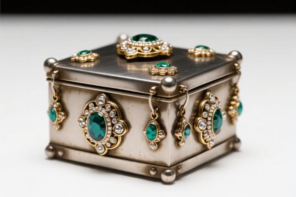 Metal clad with precious metal ornaments