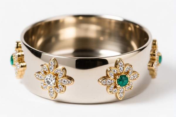 Metal clad with precious metal ornaments