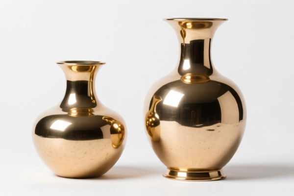 Metal clad with precious metal vases