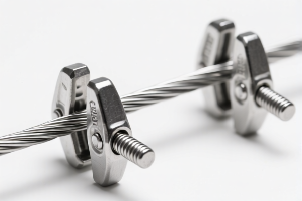 Steel wire with clamps