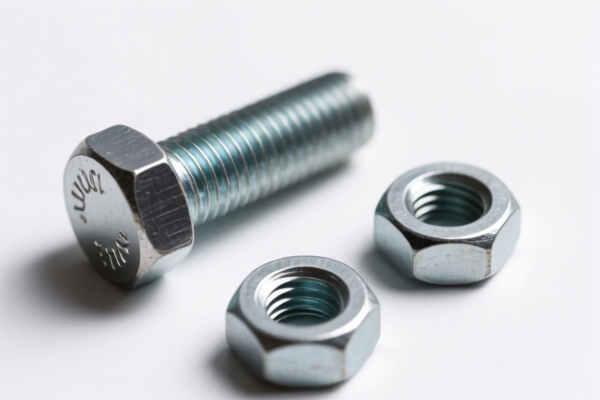 Steel Round Head Bolts and Matching Nuts