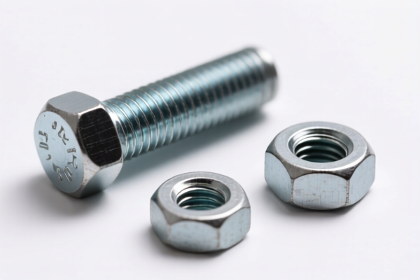 Steel Round Head Bolts and Matching Nuts