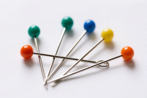 Pins for fixing fabrics