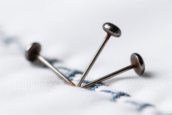 Iron pins for fabric fixing