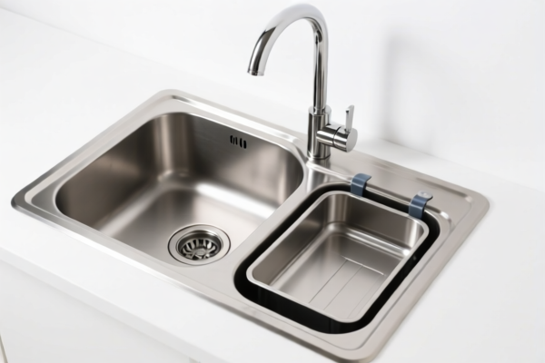 Stainless Steel Sink with Storage