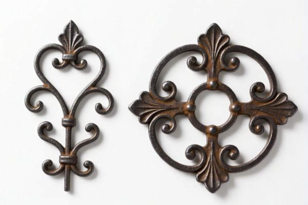 Iron or steel decorative articles