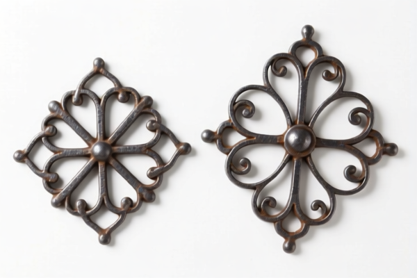 Iron or steel decorative articles