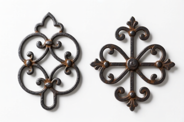 Iron or steel decorative articles