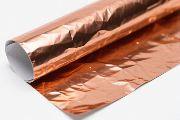 Refined copper foil for shielding material with backing