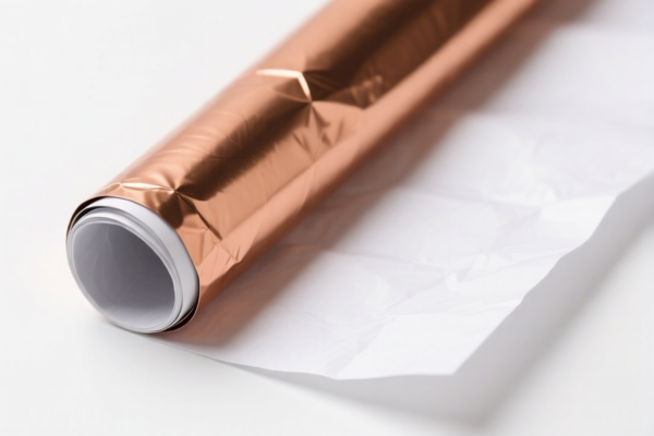 Refined copper foil with paper backing