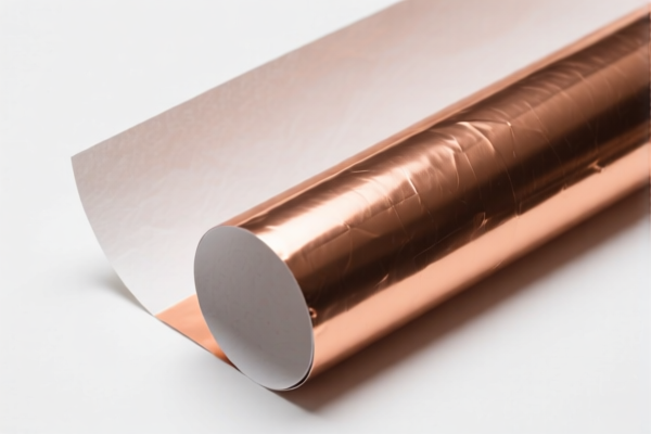 Refined copper foil with paper backing