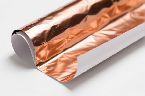 Refined copper foil with paper backing