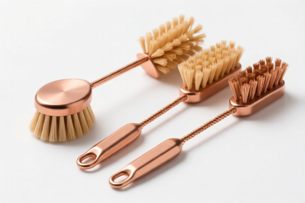 Copper Kitchen Cleaning Brush Set