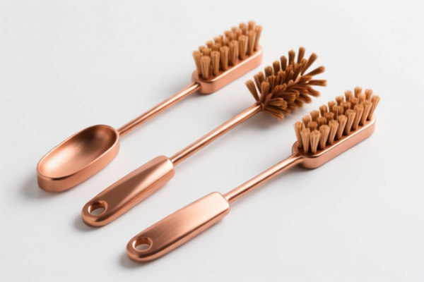 Copper Kitchen Cleaning Brush Set