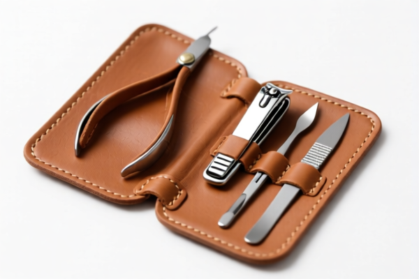 Leather Nail Care Tools Set
