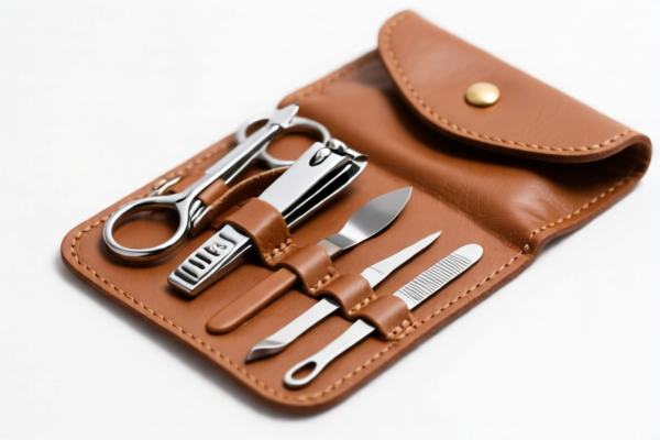 Leather Nail Care Tools Set