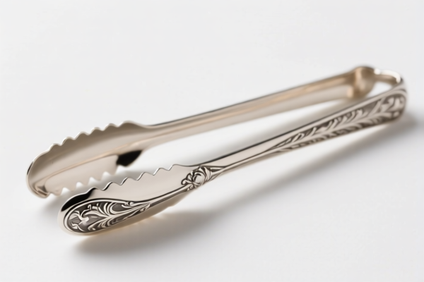 Precious metal plated sugar tongs