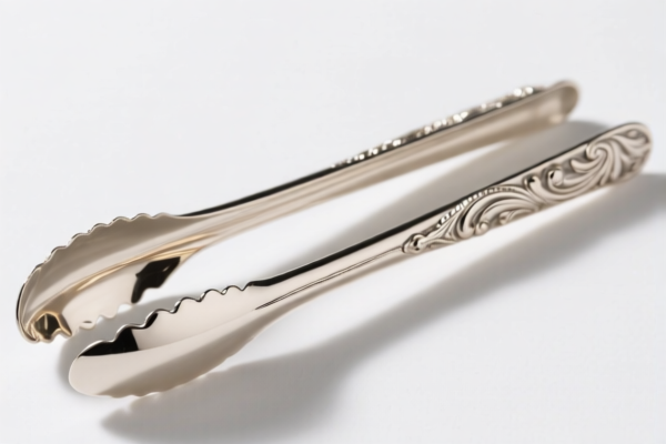 Precious metal plated sugar tongs