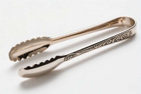Precious metal plated sugar tongs