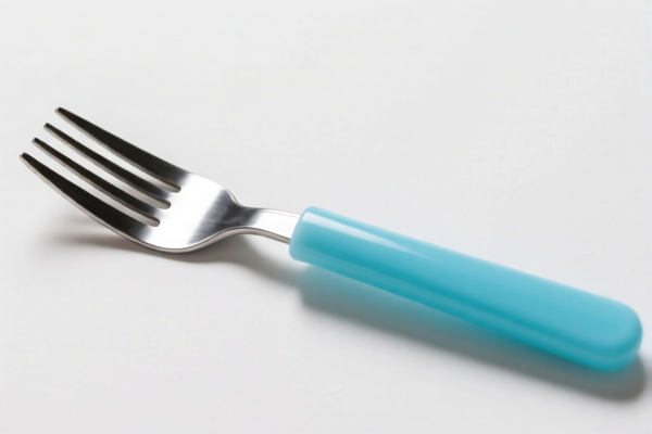 Fork with plastic handle