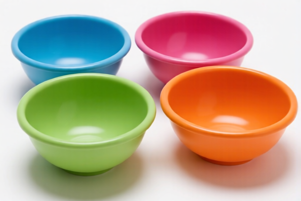 Plastic scraper bowls