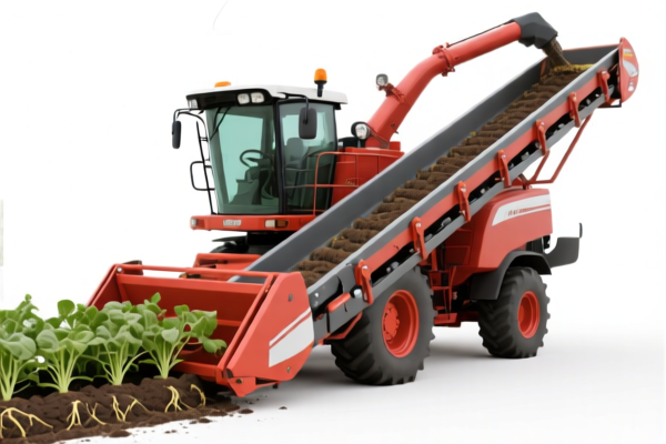 Root Crop Harvester with Conveyor Belt