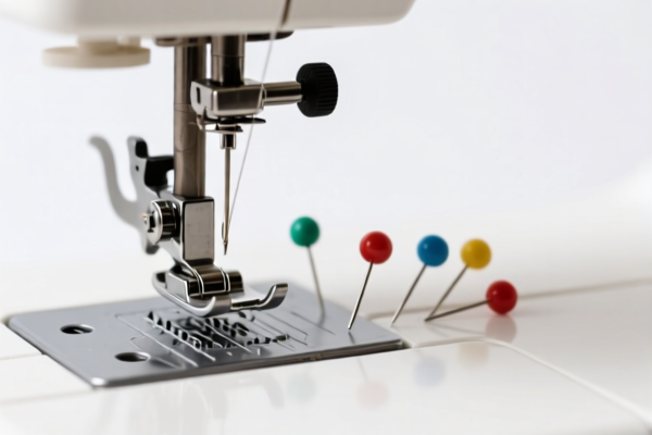 Sewing machine locating pins
