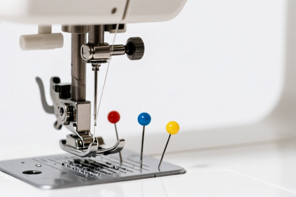Sewing machine locating pins