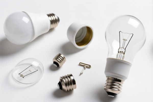Parts for assembling electric or electronic lamps