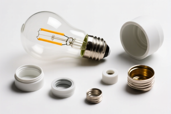 Spare parts for assembling electric or electronic lamps