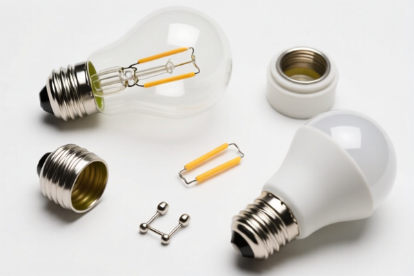 Spare parts for assembling electric or electronic lamps