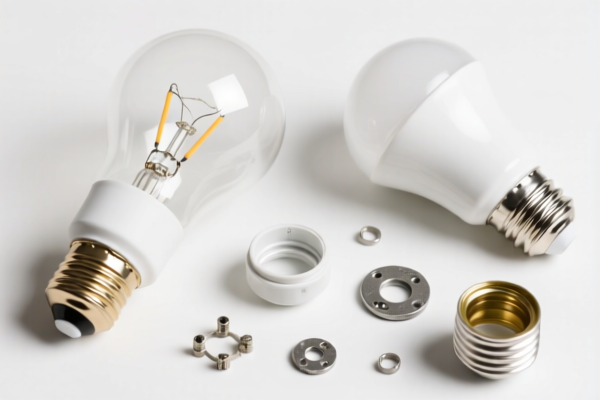 Spare parts for assembling electric or electronic lamps