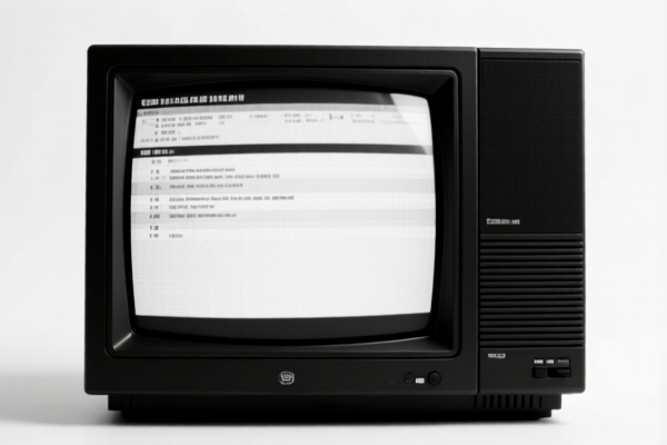 Black and White CRT Display