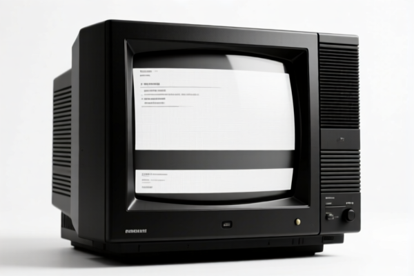 Black and White CRT Display