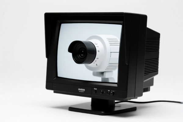 Black and White Security Monitor